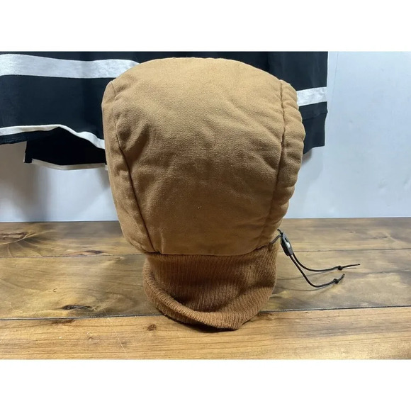 vintage Walls Blizzard Pruf Insulated brown Canvas Winter Hood Hat Made In USA - Picture 6 of 8